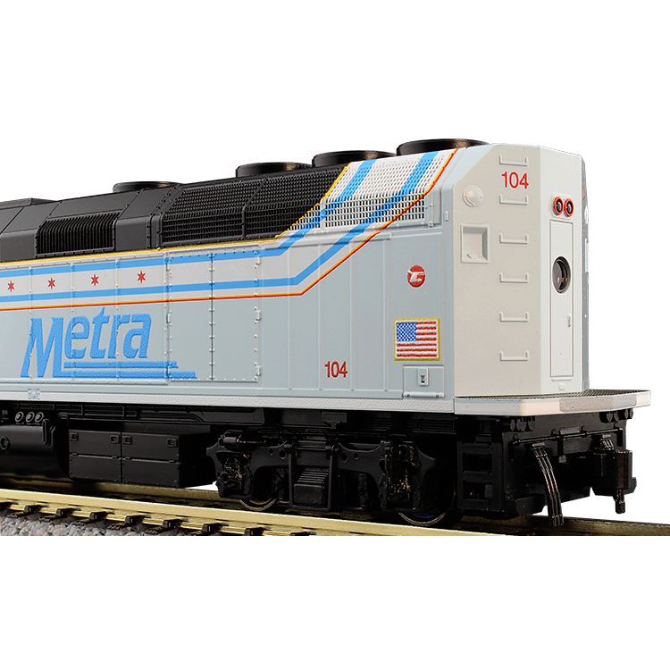 Kato N Scale Chicago Metra #104 City of Chicago F40PH Diesel