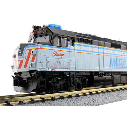 Kato N Scale Chicago Metra #104 City of Chicago F40PH Diesel