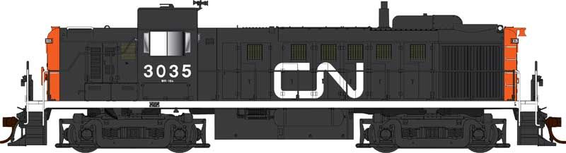 Bowser HO RS-3 w/Sound Canadian National Black Road #3035