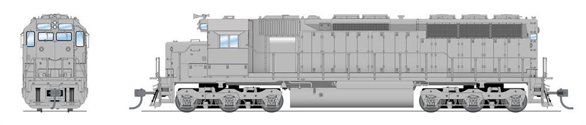 Broadway Limited HO SD45 Diesel Undec P4  DC/DCC Sound