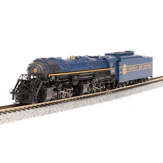 Broadway Limited N N&W Y6b 2-8-8-2 Steam Loco #2198/1960's Blue Scheme DC/DCC