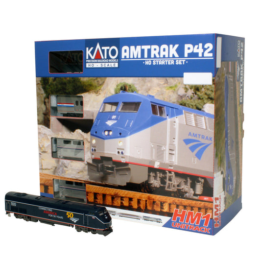 Kato HO Scale Amtrak P42 Starter Set #100 50th Anniversary Locomotive