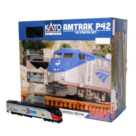 Kato HO Scale Amtrak P42 Starter Set #161 50th Anniversary Locomotive