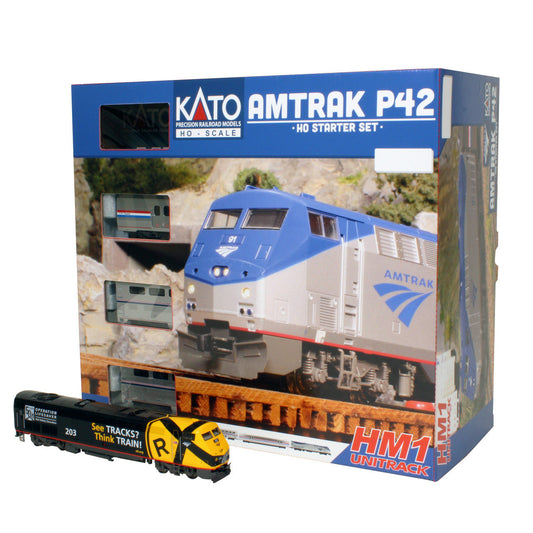 Kato HO Scale Amtrak P42 Starter Set #203 Operation Lifesaver Locomotive