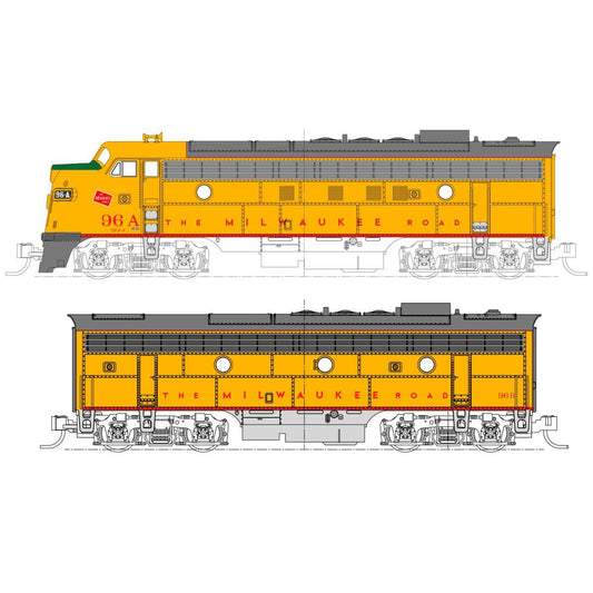 Kato N Scale Milwaukee Road FP7A 96A F7B 96B Post 1955 Scheme