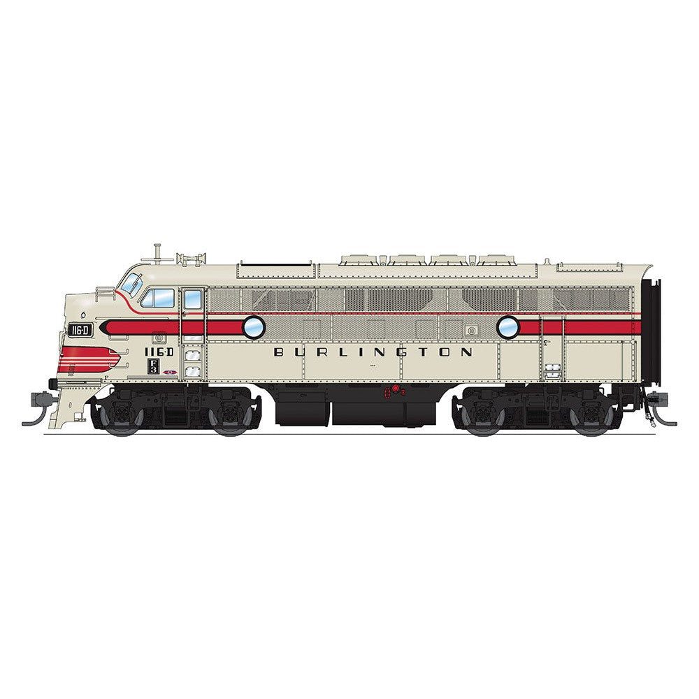 Broadway Limited HO P3 F3A Diesel CB&Q #116-D/Greyback Freight DC/DCC Sound