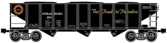 Ready Made Trains O Scale 3 Bay Hopper Strasburg - RMT6629940