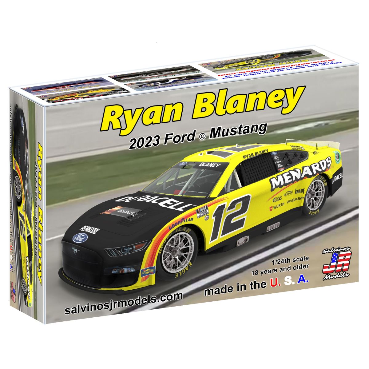 Salvino JR Models Team Penske 2023 Ryan Blaney Ford Mustang Primary