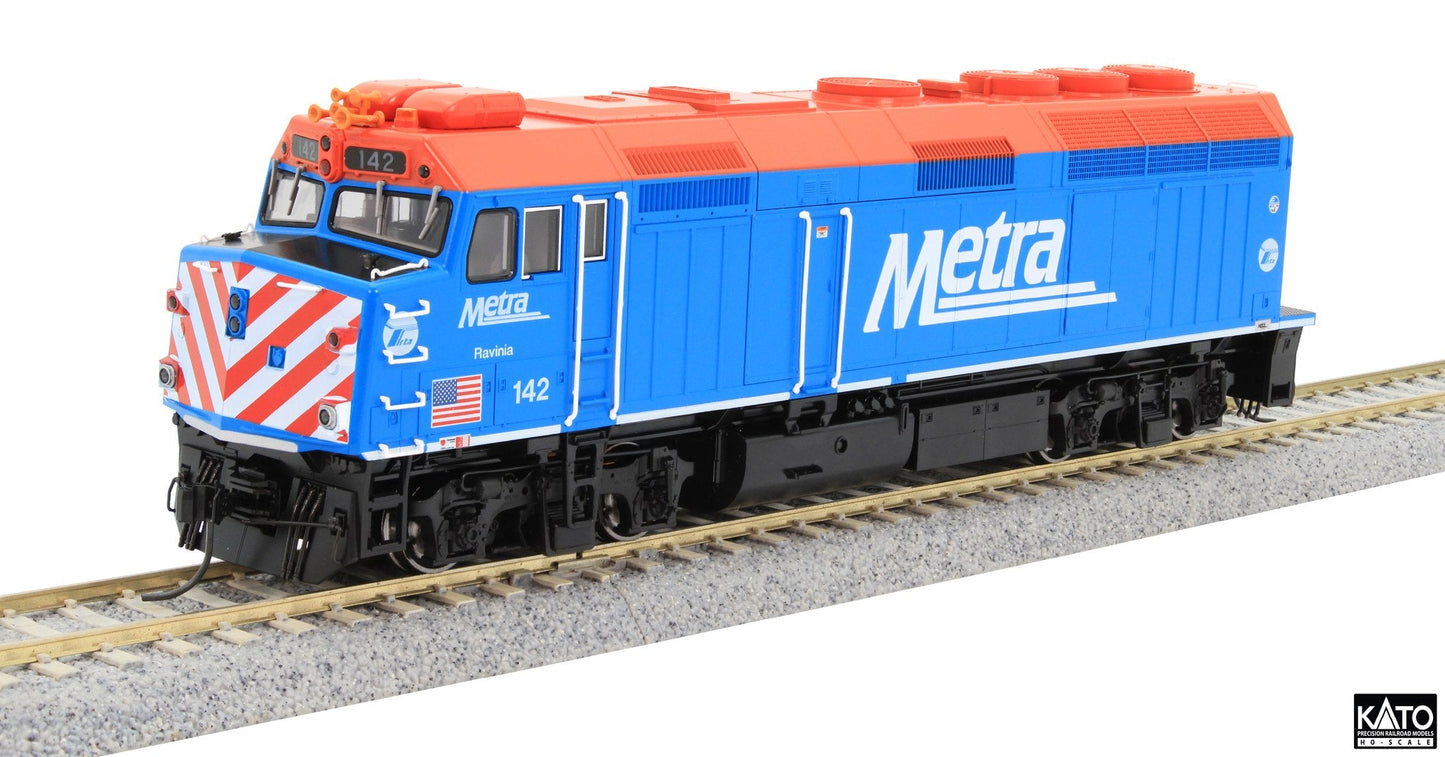 Kato HO Scale Metra #142 F40PH DCC Installed - Standard Paint - KAT376574DCC