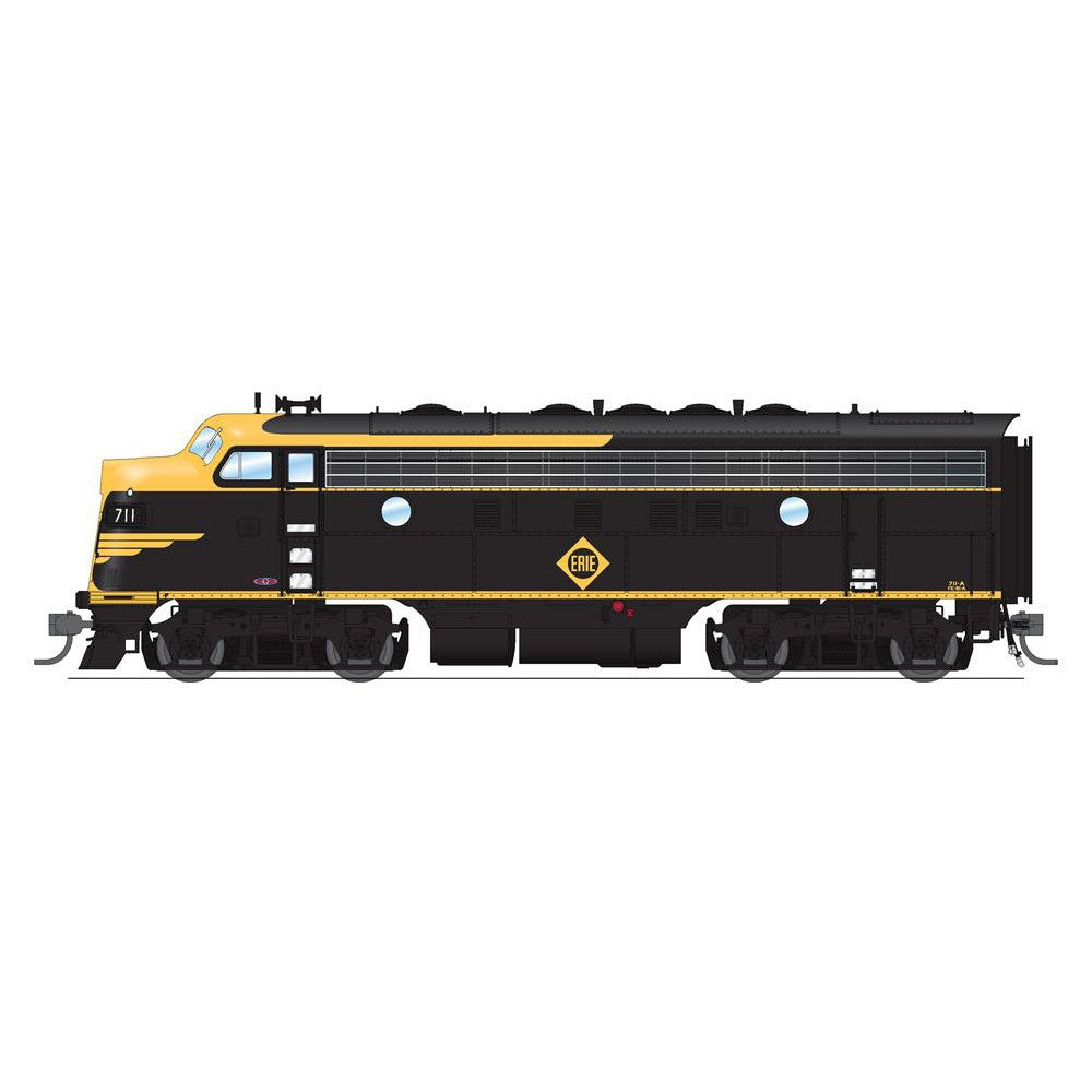 Broadway Limited HO P4 F3A Diesel Erie #711D/blk&yel DC/DCC Sound