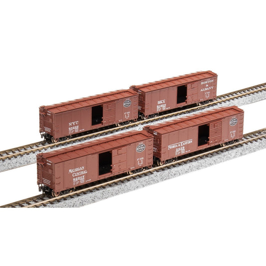 Broadway Limited N NYC 40' Steel Boxcar Variety 4pk B/1930's