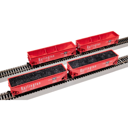 Broadway Limited HO AAR 70t Hopper 4pk CB&Q/red