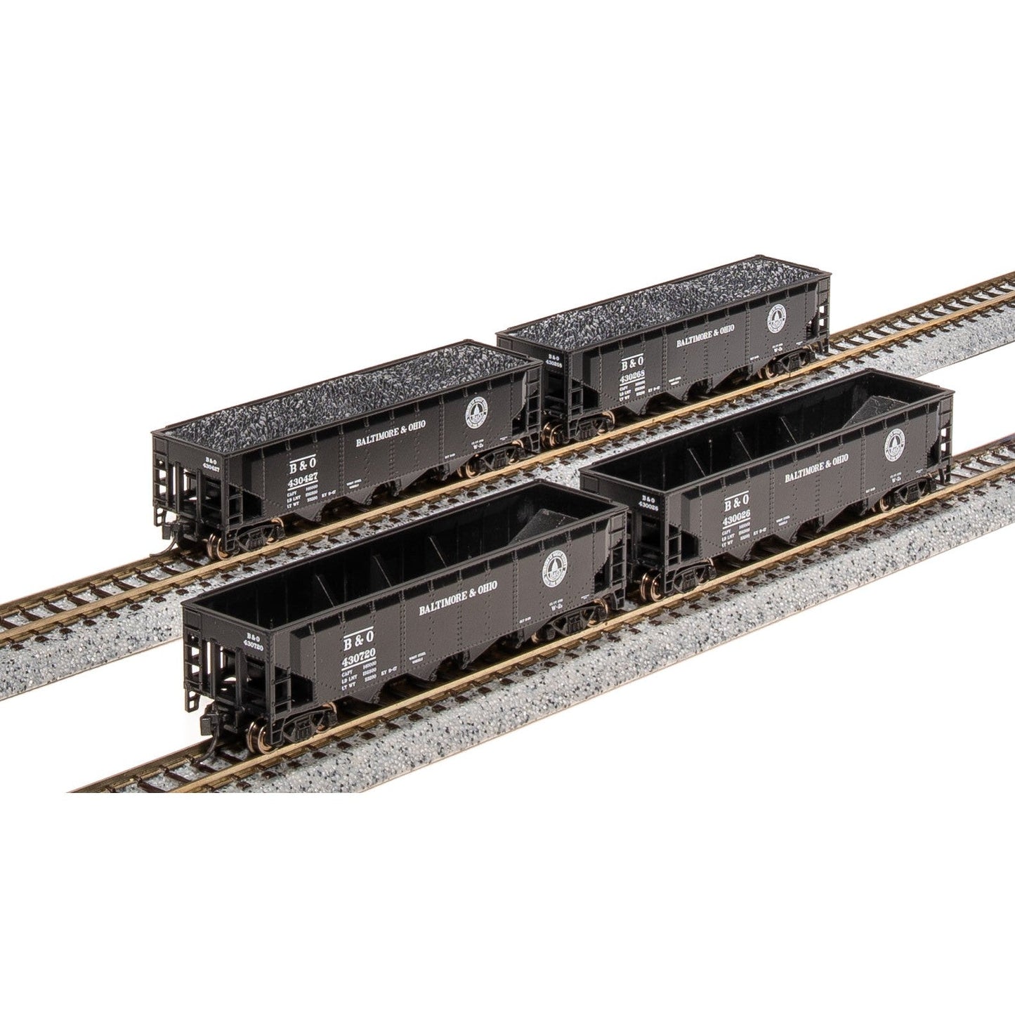 Broadway Limited N ARA 70t Quad Hopper 4pk B B&O/Capital Dome