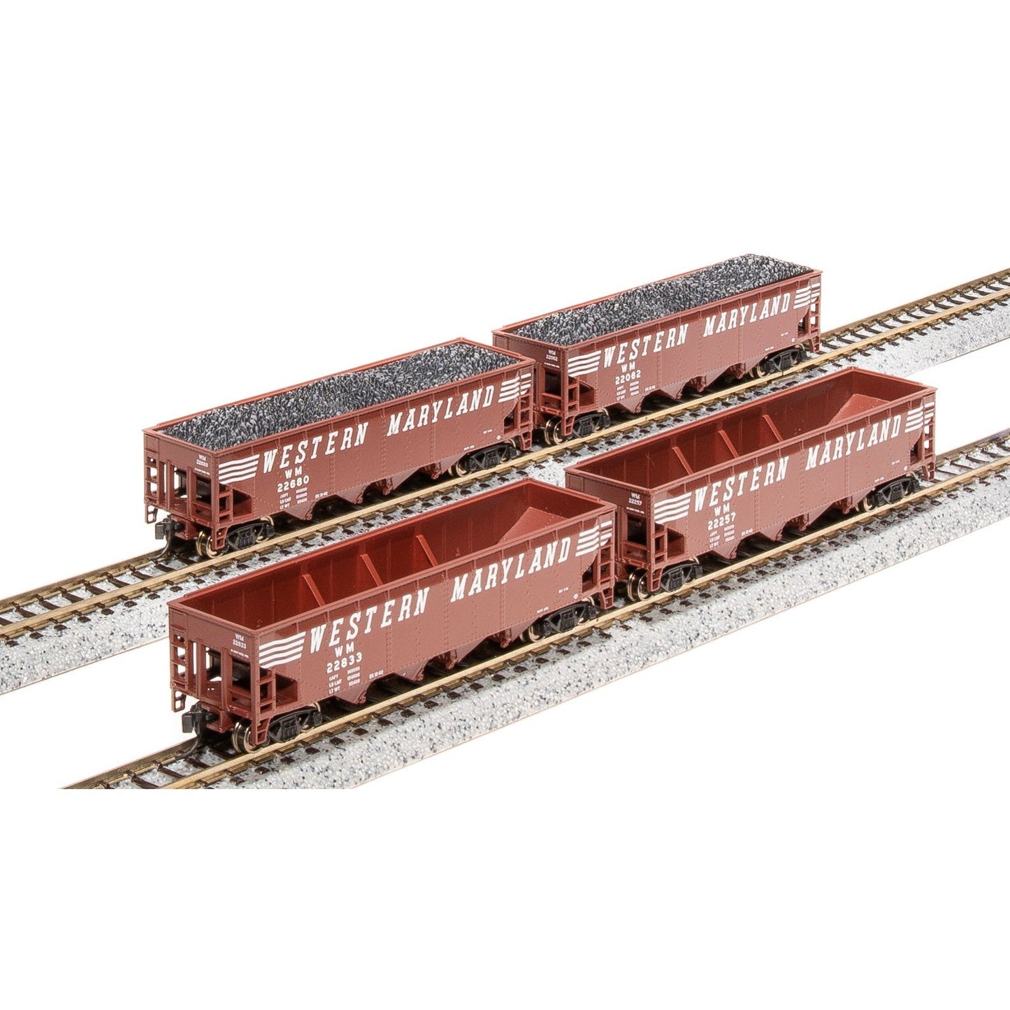 Broadway Limited N ARA 70t Quad Hopper 4pk WM/Fantasy Paint Scheme