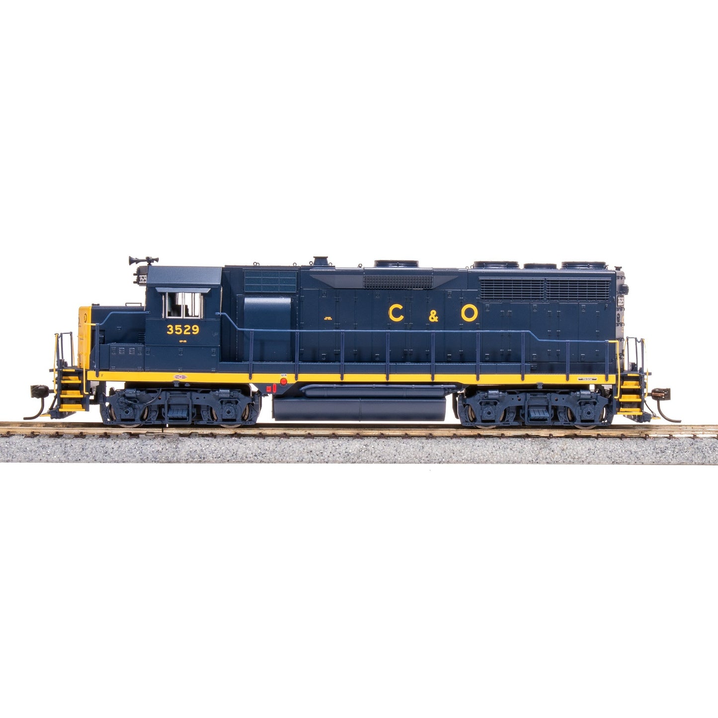 Broadway Limited HO Scale GP35 Diesel C&O #3529/Blue w/Yellow Nose DC/DCC Sound