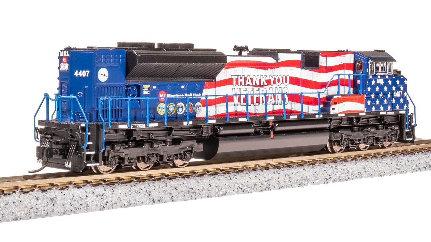 Broadway Limited N MRL 4407 Veterans Tribute SD70ACe Pargon 4 DCC/Sound