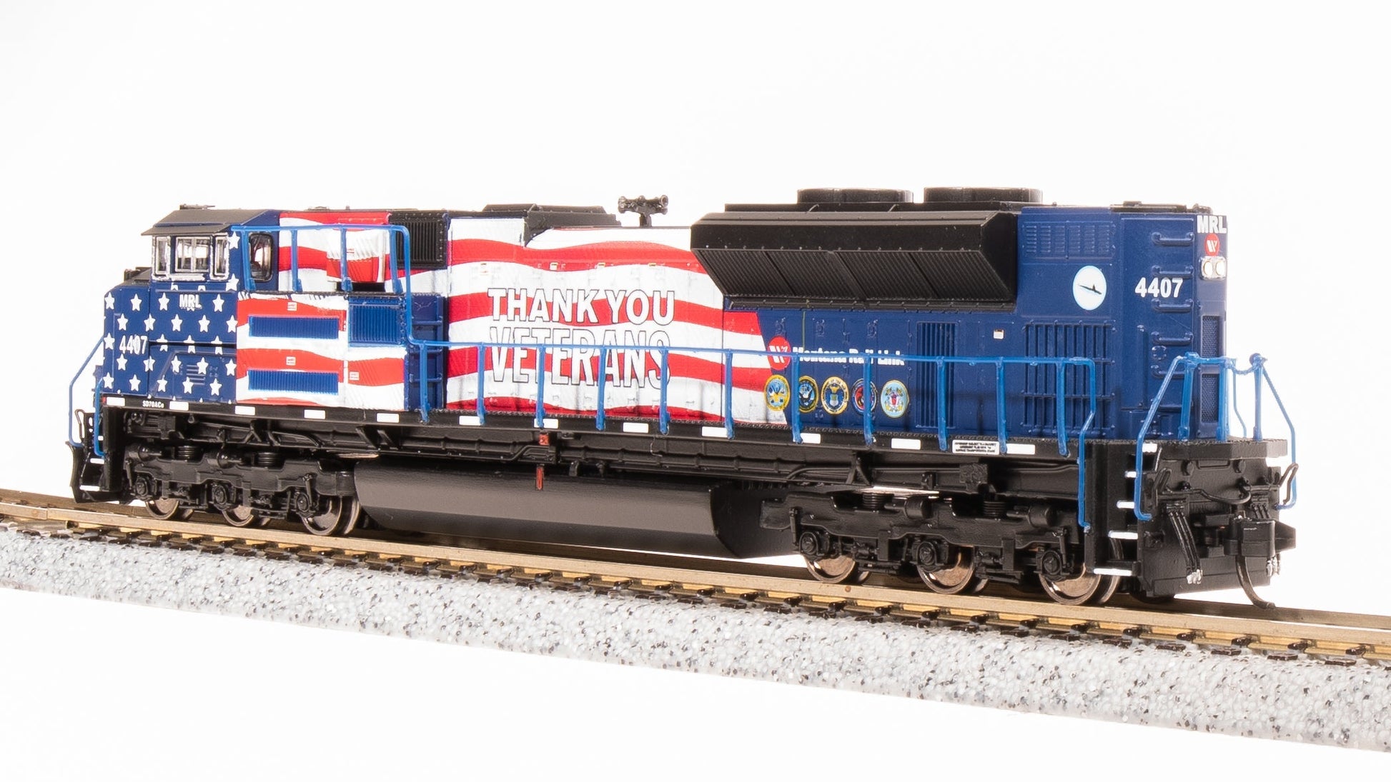 Broadway Limited N MRL 4407 Veterans Tribute SD70ACe Pargon 4 DCC/Sound