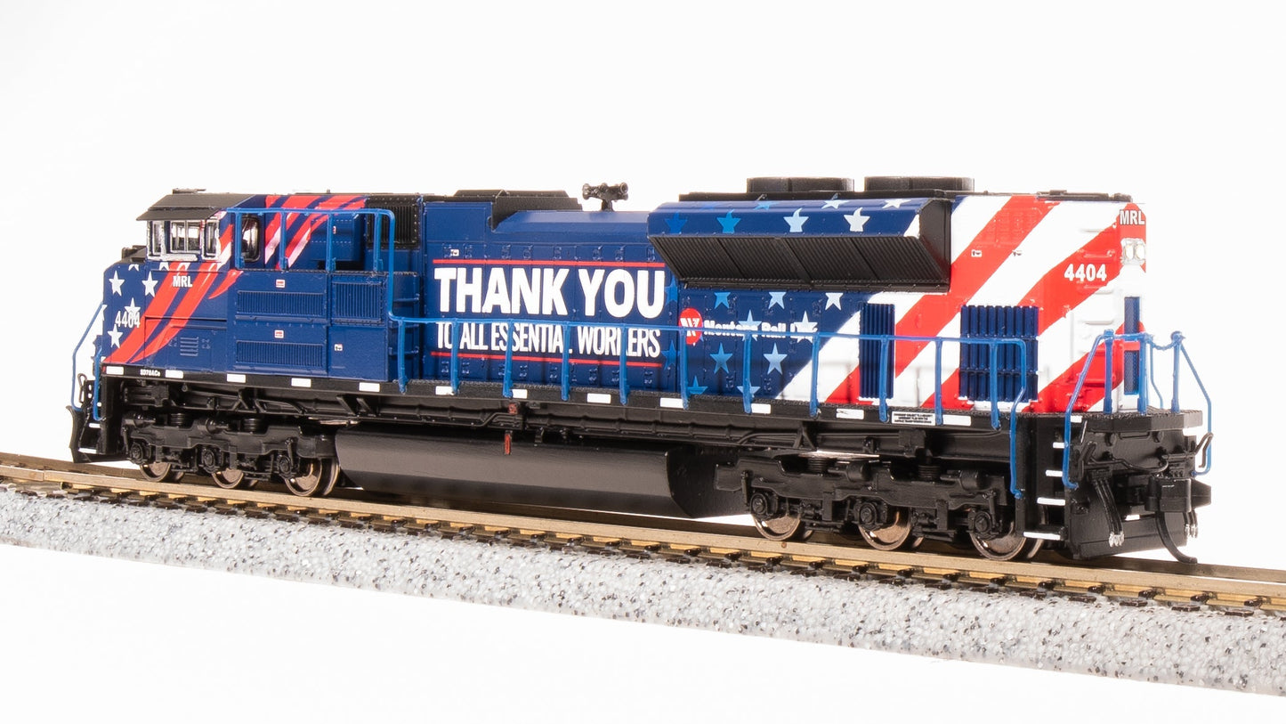 Broadway Limited N MRL 4404 Essential Workers Tribute SD70ACe Pargon 4 DCC/Sound