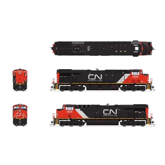 Broadway Limited HO Scale Cnadian National 2836 ES44AC GEVO Locomotive DCC/Sound Pargon 4