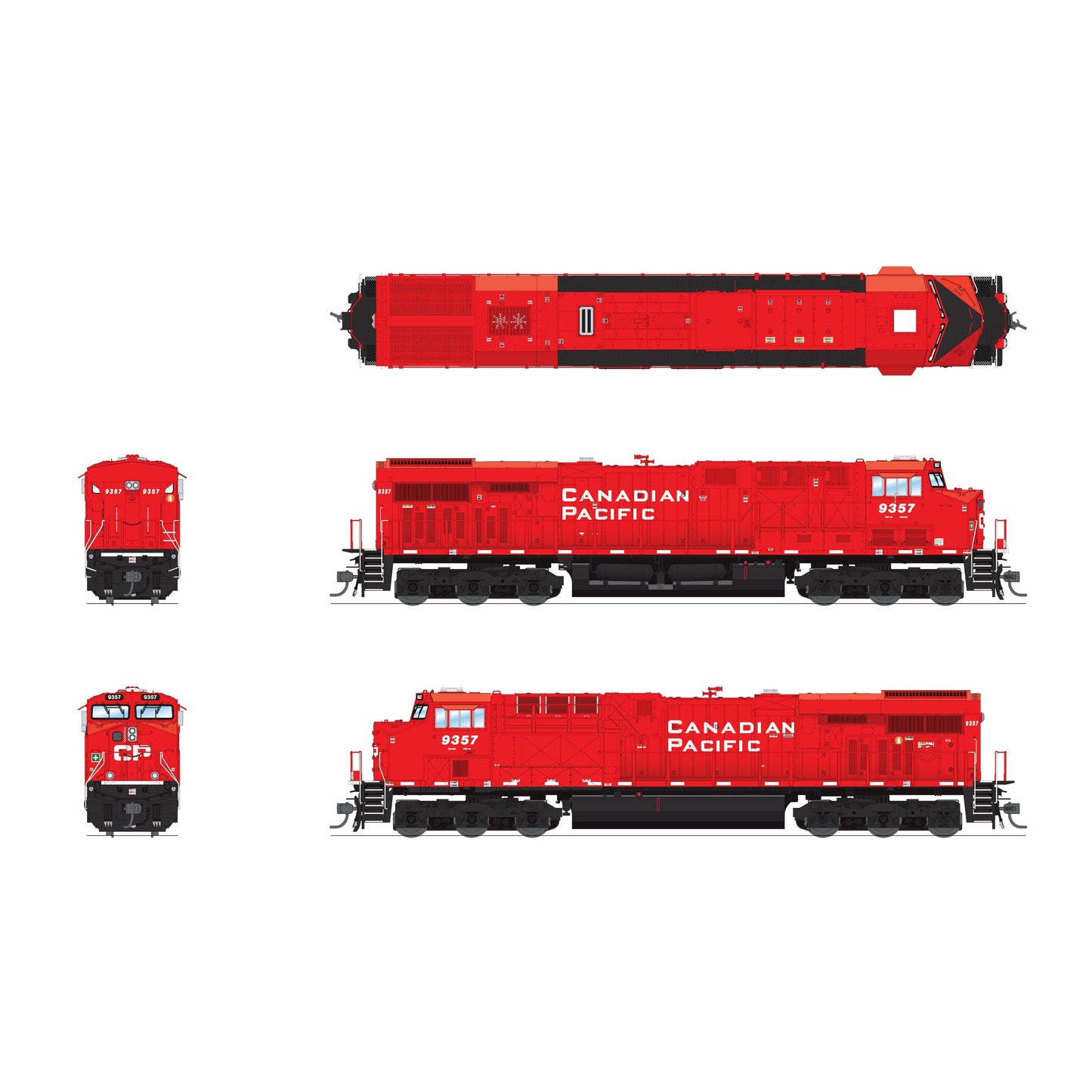 Broadway Limited HO Scale Canadian Pacific 9357 ES44AC GEVO Locomotive DCC/Sound Pargon 4