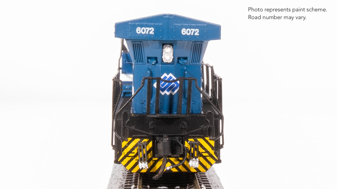 Broadway Limited N GE AC6000, BHP Iron Ore #6072, Blue & White, "Hesta" Stealth DC