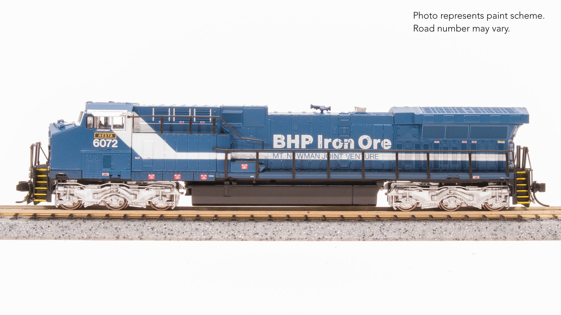 Broadway Limited N GE AC6000, BHP Iron Ore #6075, Blue & White, "Fortescue" Stealth DC