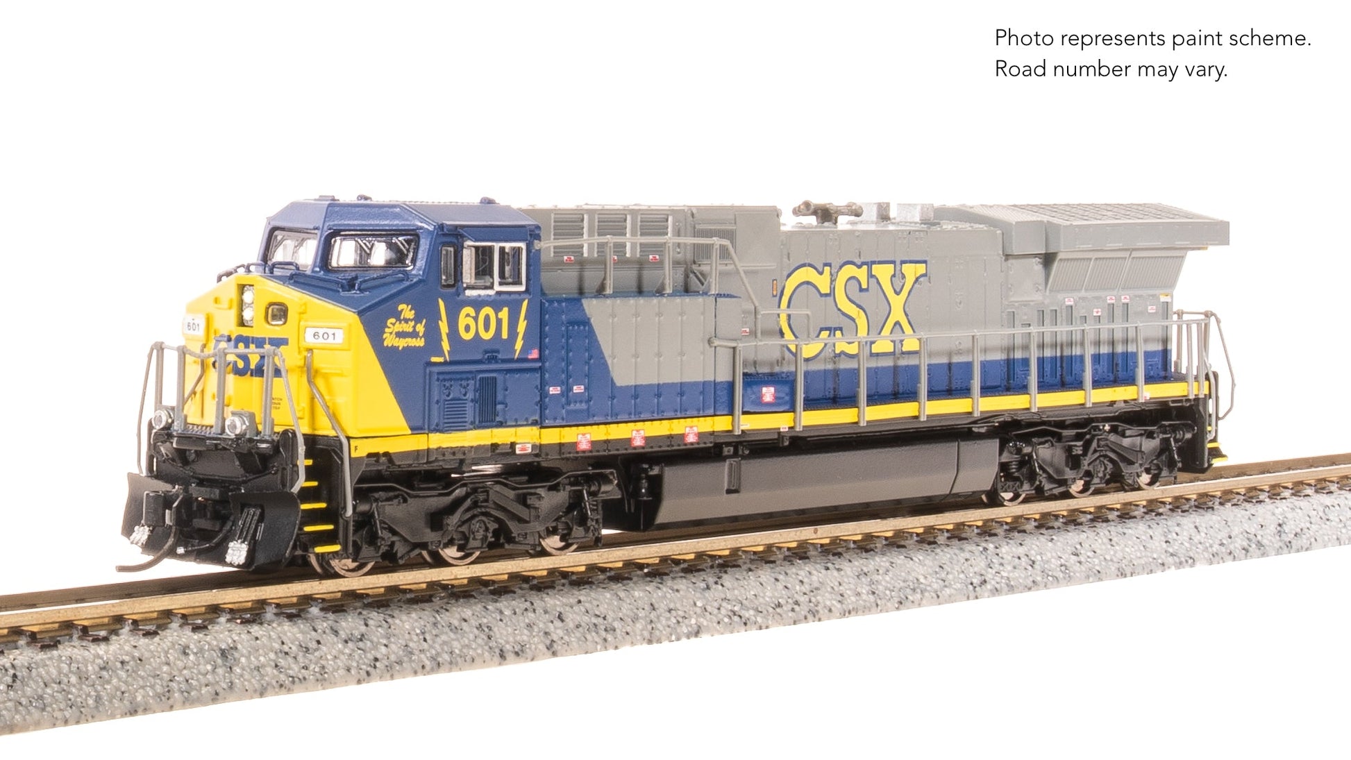 Broadway Limited N GE AC6000, CSX #601, YN2 Paint Stealth DC