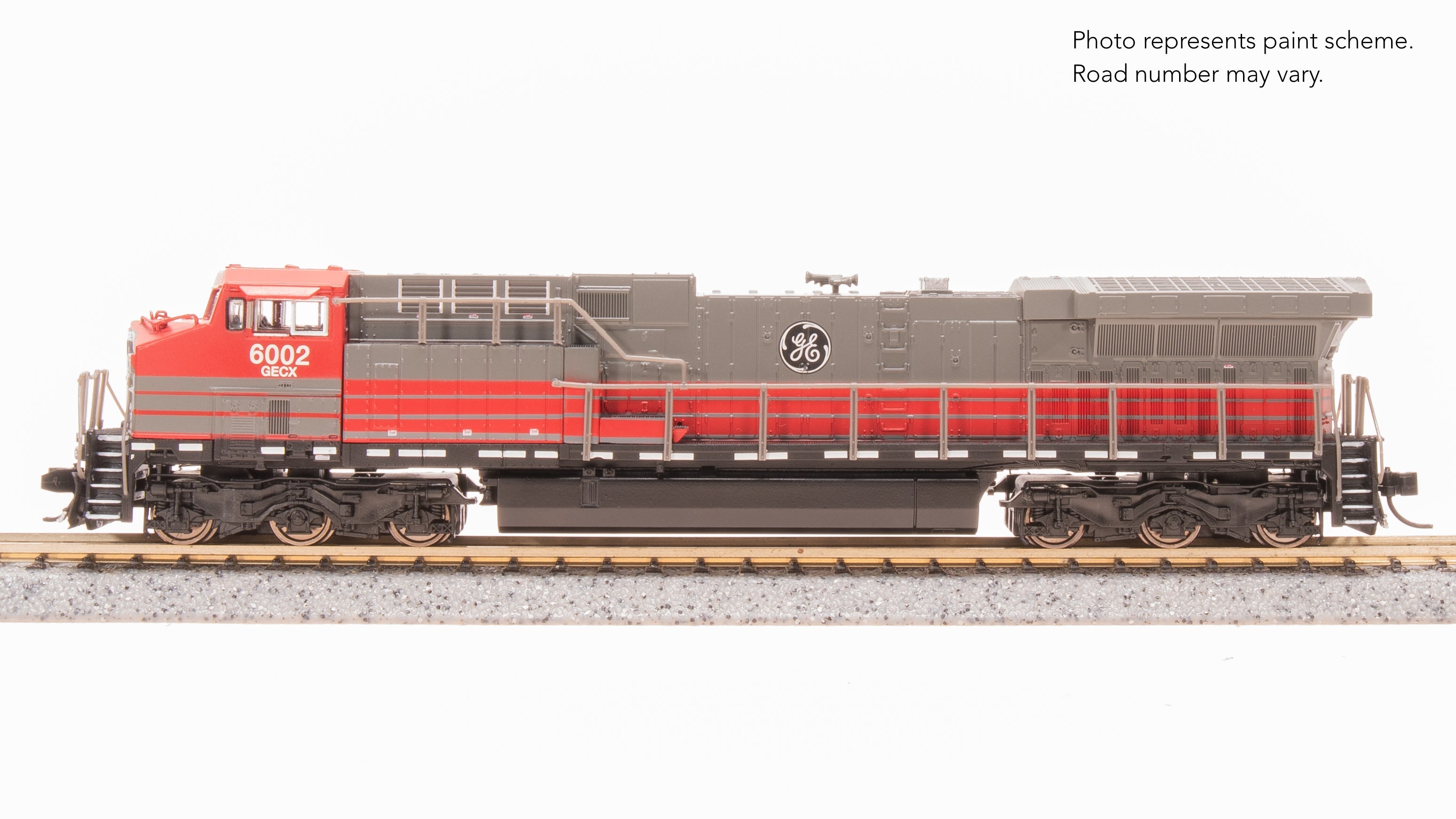 Broadway Limited N GE AC6000, GECX 6002, Gray & Red Stealth DC