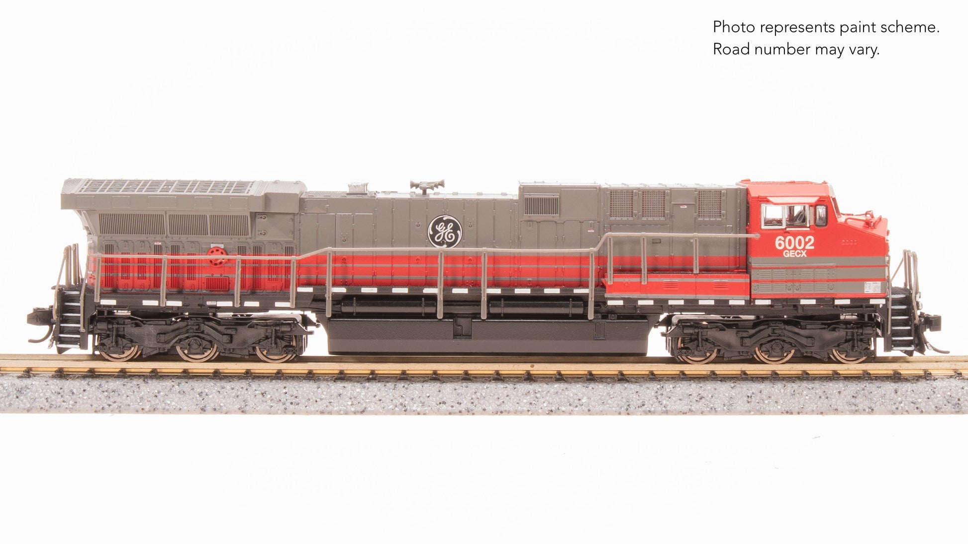 Broadway Limited N GE AC6000, GECX 6002, Gray & Red Stealth DC