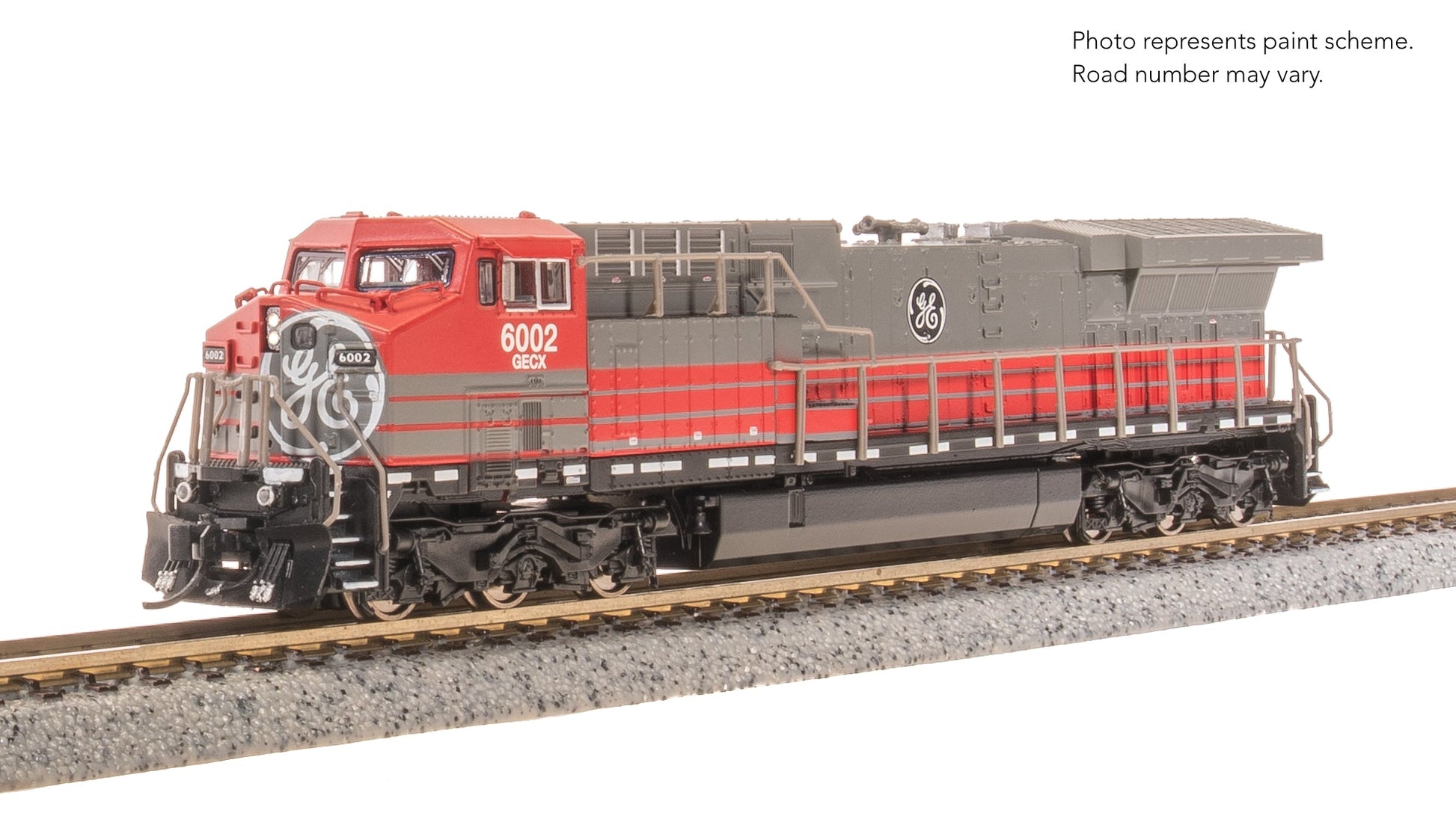 Broadway Limited N GE AC6000, GECX 6002, Gray & Red Stealth DC