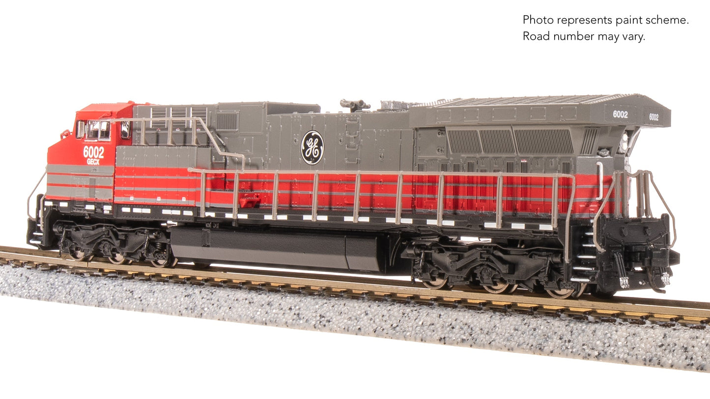 Broadway Limited N GE AC6000, GECX 6002, Gray & Red Stealth DC