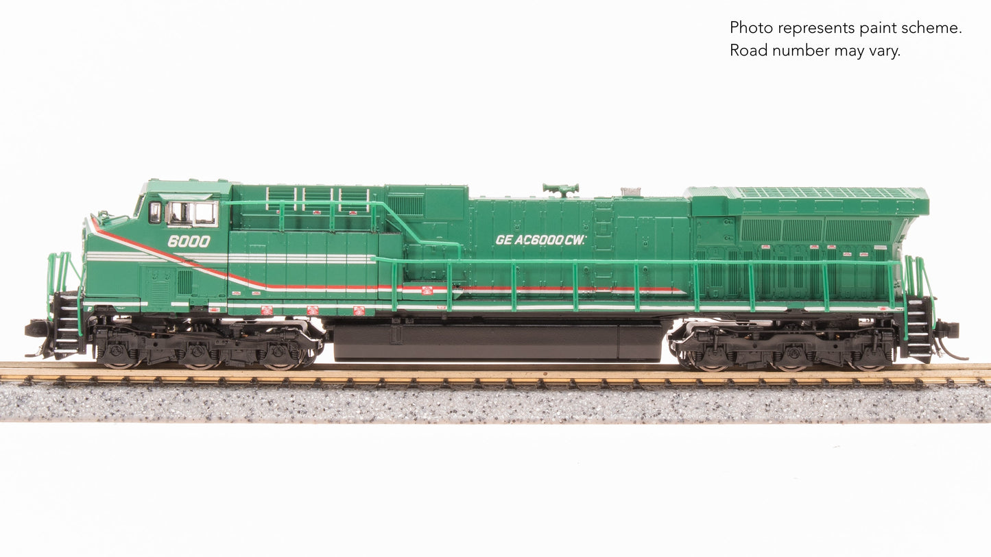 Broadway Limited N 8GE AC6000, GE Demo #6000, Green Demo Paint Stealth DC