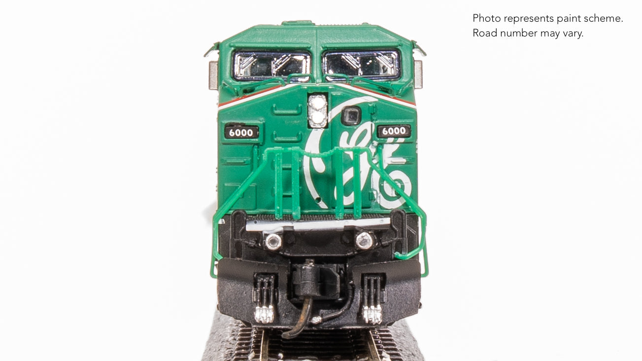 Broadway Limited N 8GE AC6000, GE Demo #6000, Green Demo Paint Stealth DC