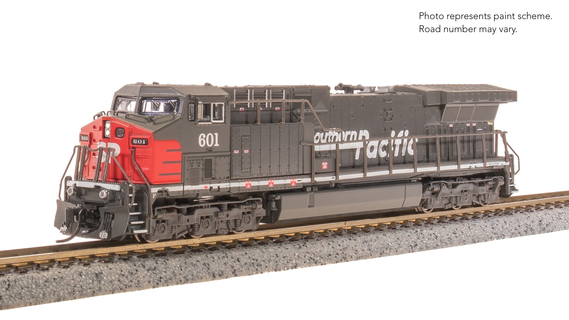 Broadway Limited N GE AC6000, SP #601, Bloody Nose Paint Stealth DC