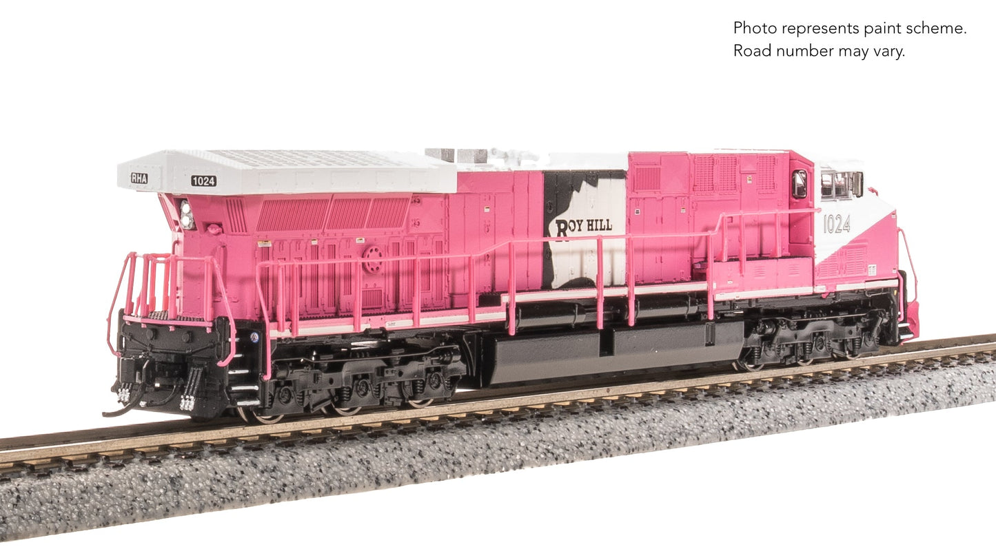 Broadway Limited N GE AC6000, Roy Hill Mining #1024, Pink/White/Black Paint Stealth DC