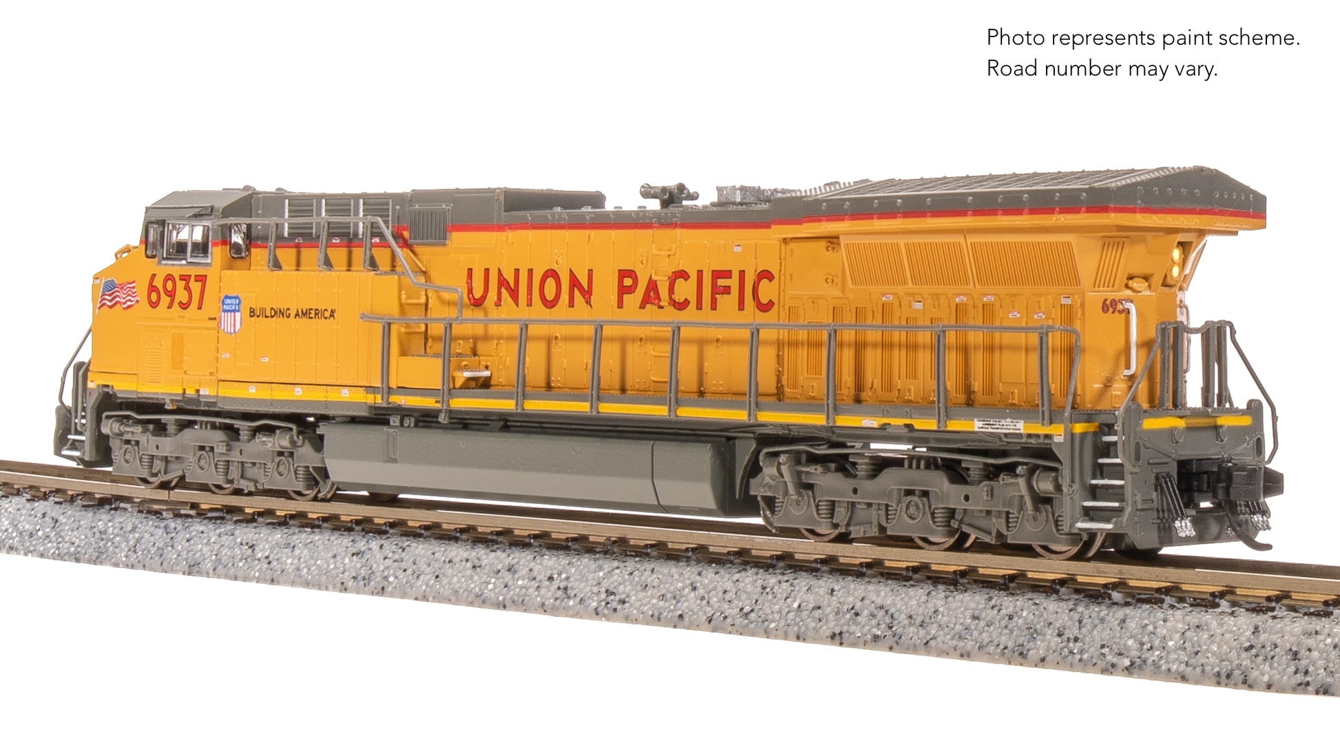 Broadway Limited N GE AC6000, UP #6937, Small Flags Scheme Stealth DC