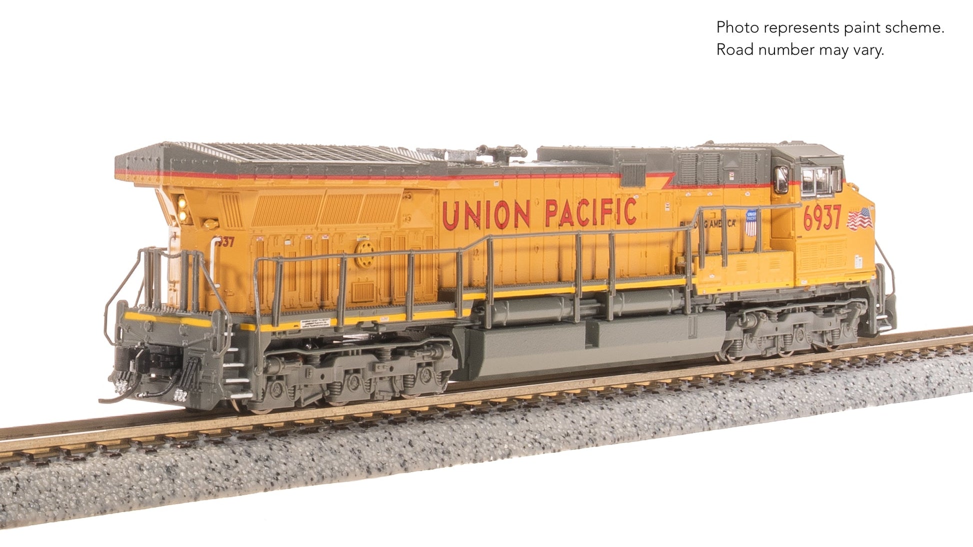 Broadway Limited N GE AC6000, UP #6965, Small Flags Scheme Stealth DC