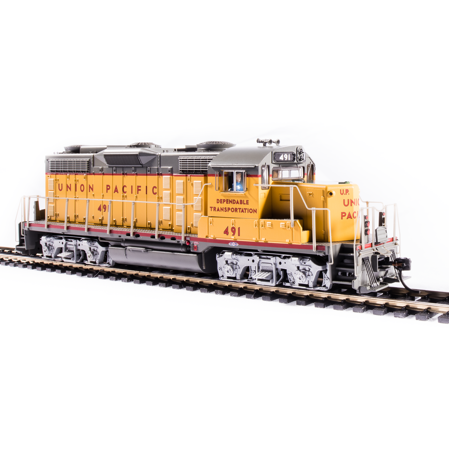 Broadway Limited HO P4 GP20 Diesel UP #489/yel&gry DC/DCC Sound