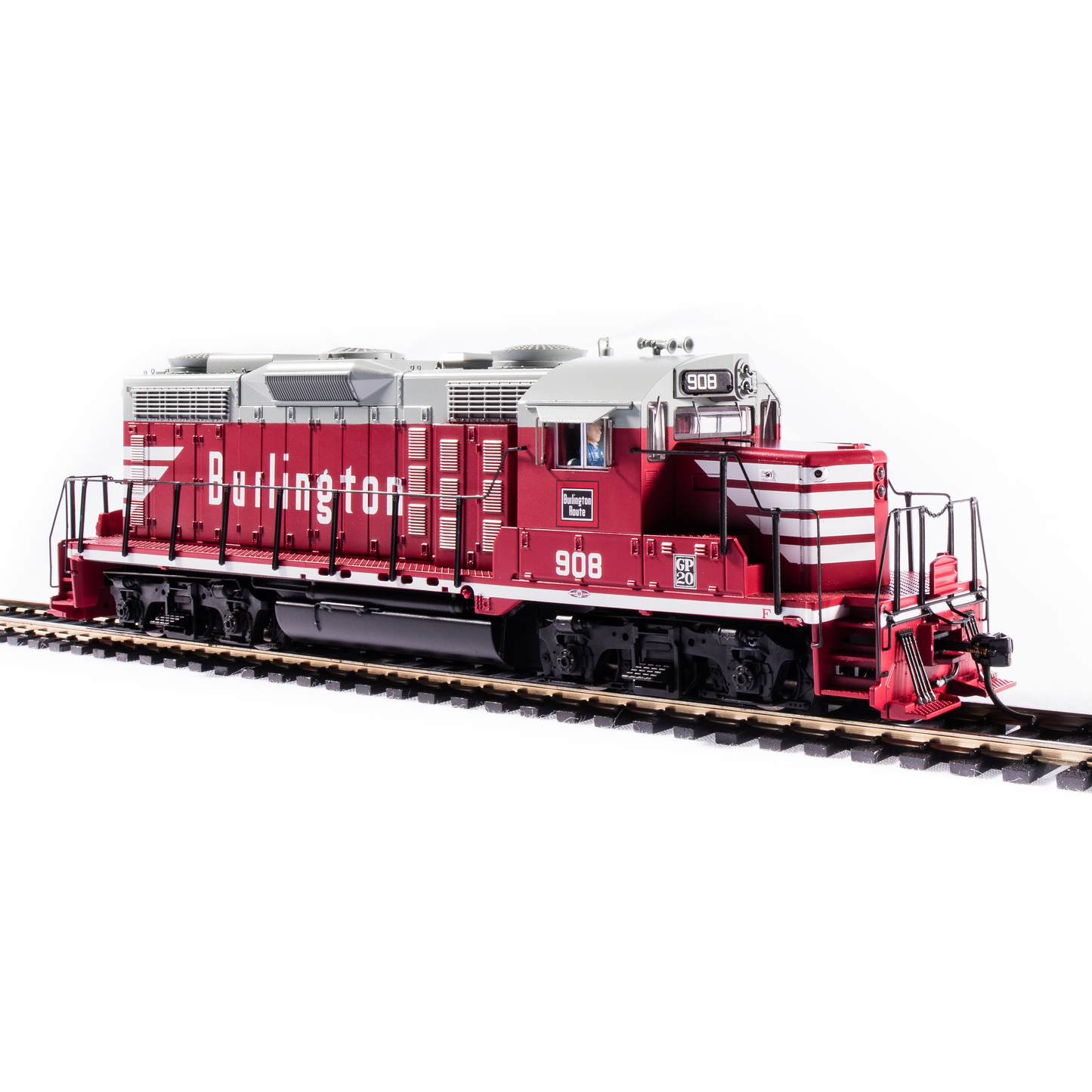 Broadway Limited HO P4 GP20 Diesel CB&Q #908/red&gry DC/DCC Sound