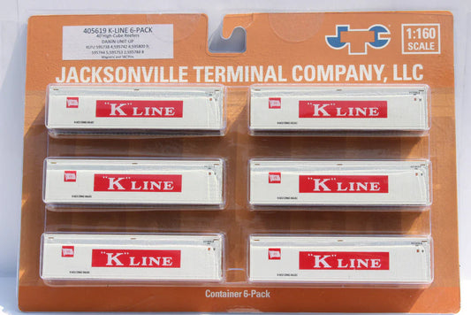 Jacksonville Terminal Co N K-Line 40' High Cube Reefer 6 Pack | 405619