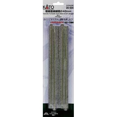 Kato N Scale Concrete Tie Double Track 248mm 9-3/4" Straight 2 Pack