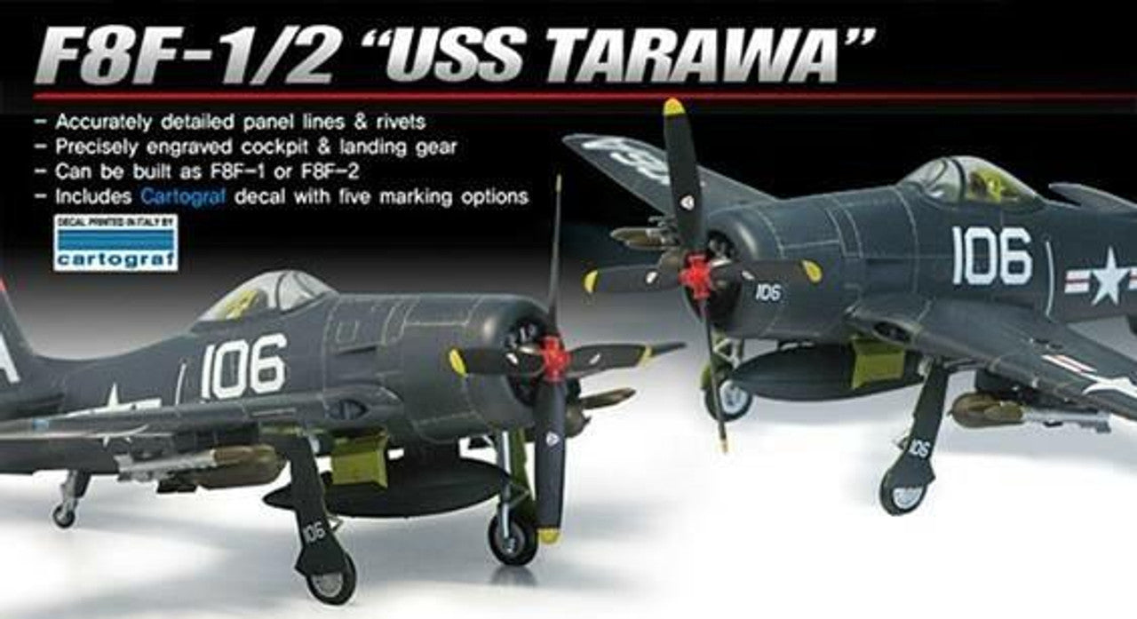 Academy 1/48 Academy F8F1/2 USS Tarawa USN Fighter
