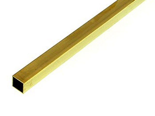 Albion Alloys SSB2M 2.4x2.4mm Square Brass Tube (305mm Length) 3 Pack