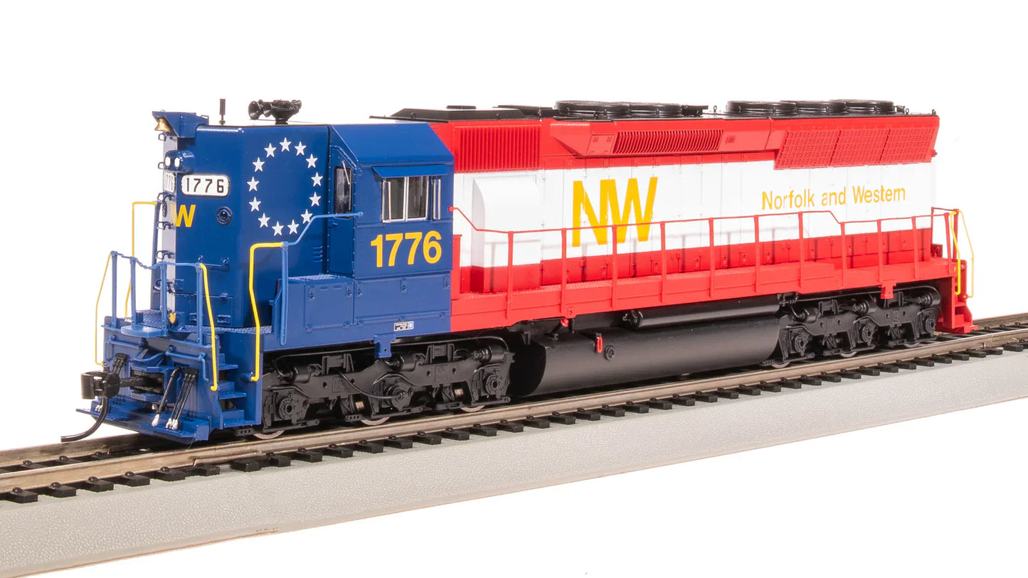 Broadway Limited HO Scale Norfolk and Western Bicentennial N&W 1776 EMD SD45 Stealth DC