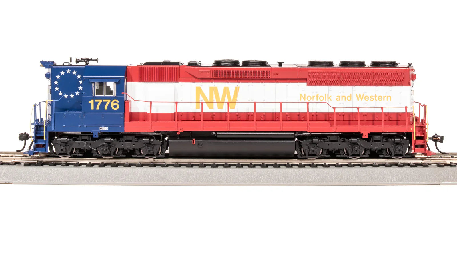 Broadway Limited HO Scale Norfolk and Western Bicentennial N&W 1776 EMD SD45 Stealth DC