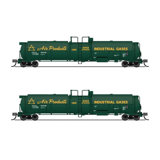 Broadway Limited N Scale Cryogenic Tank Cars 2 Pack Air Products