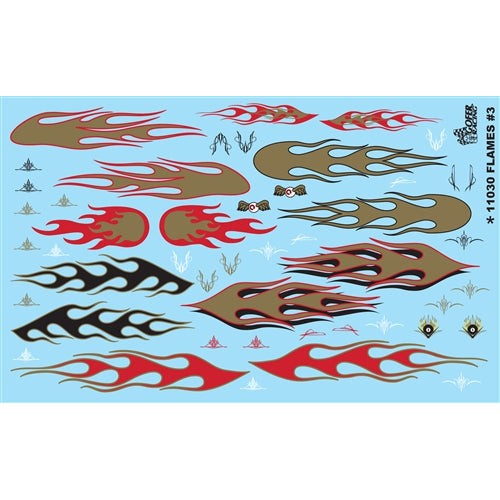 Gofer Racing Decals Gold Flames Decal