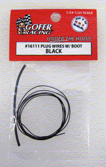 Gofer Racing Decals Plug Wires With Boot Black