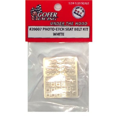 Gofer Racing Decals Photo Etch Seat Belt Kit White