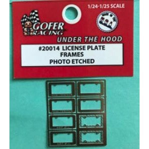 Gofer Racing Decals Photo Etched License Plate Frames